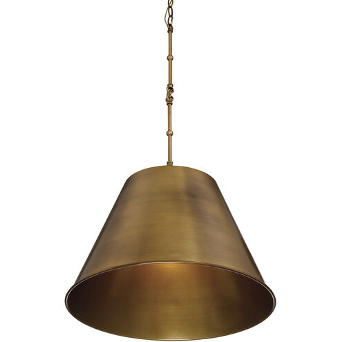 Alden 1 Light 18 inch Warm Brass Pendant Ceiling Light, Essentials